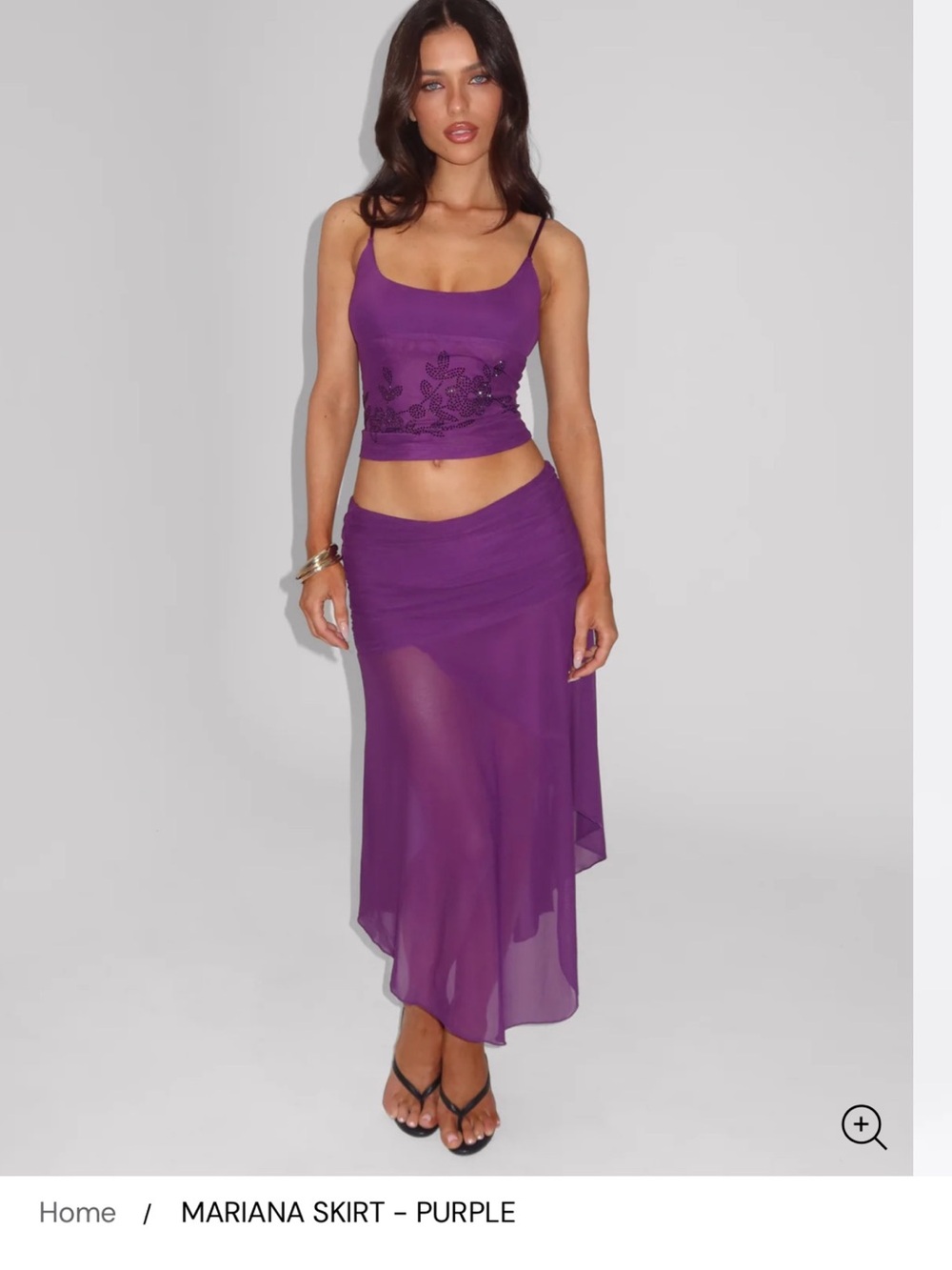 Tigermist purple tank top and skirt set